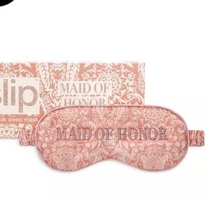 NWTS Slip Maid of Honor Silk Sleep Mask - Blush Pink Damask